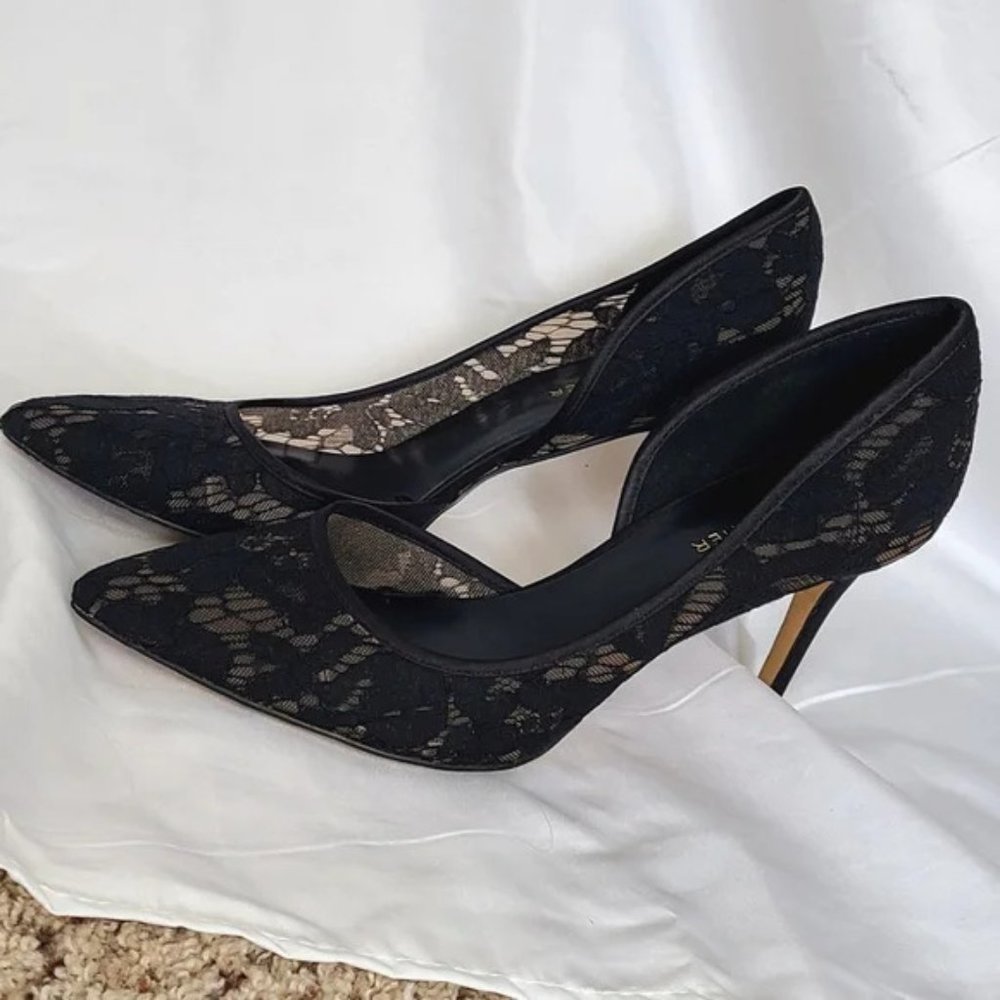 Marc Fisher Black Lace Heels